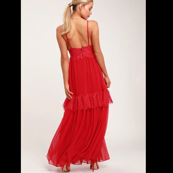 lulus dream about me prom dress | red - Picture 3 of 16